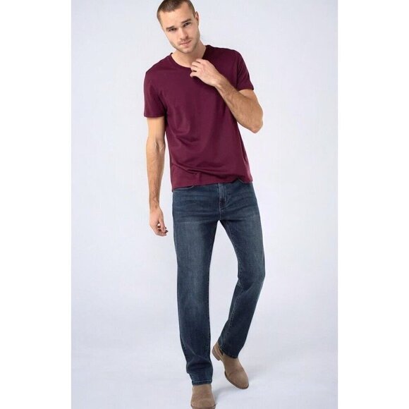 Liverpool Kingston Straight Fit Eco Jeans 35 x 32 Dark Wash Figueroa Denim NEW